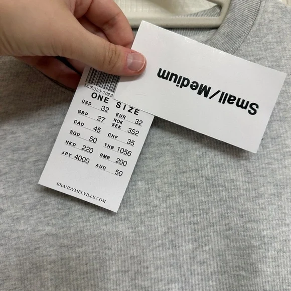 NWT!! Brandy Melville Gray Sweater - Picture 3 of 3